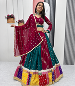 Women’s Designer Chaniya Choli For Navratri – Fox Georgette Heavy Thread Sequence Work With Dupatta