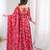 Red printed georgette anarkali kurti