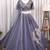 Steel Blue Dhurandhar Silk Bead Embroidered Lehenga Choli for wedding