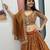 Orange Embroidery sequin Work Silk Blend Lehenga Choli Set