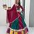 Multi Embroidery Thread sequin Ribbion Lace Work Fuax Georgette Lehenga Choli Set
