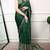 Traditional ajrakh printed border satin silk saree for women