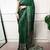 Traditional ajrakh printed border satin silk saree for women