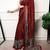 Traditional ajrakh printed border satin silk saree for women