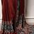Traditional ajrakh printed border satin silk saree for women