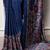 Traditional ajrakh printed border satin silk saree for women