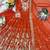 orange color embroidery sequin work faux georgette gown set