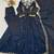 Navy vichitra readymade anarkali suit with beads sequence & embroidery work