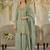 Blue dolla silk readymade plazzo suit with embroidery  work
