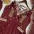 Brown vichitra readymade anarkali suit with beads sequence & embroidery work