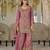 Purple dolla silk readymade plazzo suit with embroidery  work