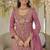 Purple dolla silk readymade plazzo suit with embroidery  work