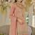 Orange dolla silk readymade plazzo suit with embroidery  work