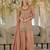 Orange dolla silk readymade plazzo suit with embroidery  work