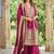 Rani chinon readymade plazzo suit with embroidery sequence work
