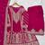 Rani chinon readymade plazzo suit with embroidery sequence work