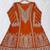 Orange chinon readymade plazzo suit with embroidery sequence work