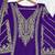 Violet chinon readymade plazzo suit with embroidery sequence work
