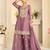 Lavender simmar silk readymade plazzo suit with embroidery & mirror work