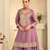 Lavender simmar silk readymade plazzo suit with embroidery & mirror work
