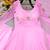 baby pink color embroidery sequin work faux georgette gown set