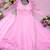 baby pink color embroidery sequin work faux georgette gown set