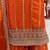 Orange chinon readymade plazzo suit with embroidery sequence work