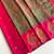olive green color zari weaves motifs in border and contrast pallu and designer chaap border silk blend saree