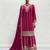 Rani chinon readymade plazzo suit with embroidery sequence work
