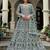 D green net readymade anarkali suit with dimaond & embroidery work