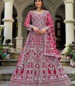Rani net readymade anarkali suit with dimaond & embroidery work