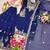 navy blue color embroidery sequin work faux georgette kurti sharara set