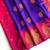 purple color zari weaves motifs in border and contrast pallu and designer chaap border silk blend saree