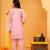 Pink Mal cotton embroidered 3 pcs kurta set