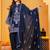 navy blue Cotton embroidered 3 pcs kurta set 