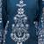 Blue Cotton embroidered 3 pcs kurta set 