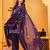 Purple Cotton embroidered 3 pcs kurta set 