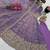 lavender color sequin embroidery silk blend gown set