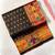 black color rich weaved pallu along polka design zari silk blend saree