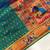 emerald green color rich weaved pallu along polka design zari silk blend saree