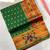 emerald green color rich weaved pallu along polka design zari silk blend saree