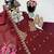 maroon color sequin embroidery silk blend gown set