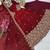maroon color sequin embroidery silk blend gown set