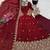 maroon color sequin embroidery silk blend gown set