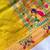 mustard yellow color rich weaved pallu along polka design zari silk blend saree