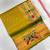 mustard yellow color rich weaved pallu along polka design zari silk blend saree