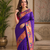 purple color rich weaved pallu along polka design zari silk blend saree