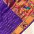 purple color rich weaved pallu along polka design zari silk blend saree