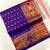 purple color rich weaved pallu along polka design zari silk blend saree
