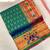 green color rich weaved pallu along polka design zari silk blend saree